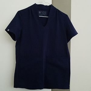 XS Figs Banepa style Navy Scrub Top